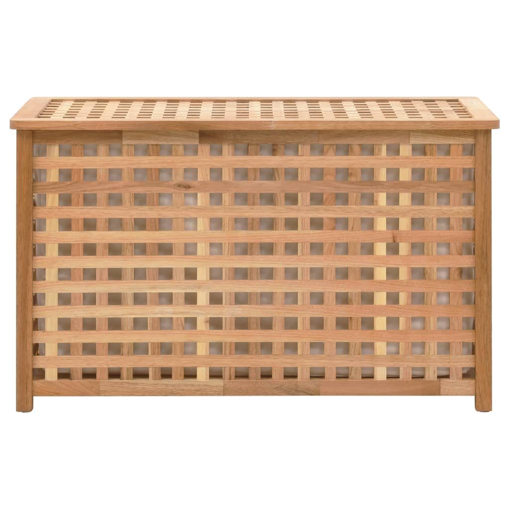 vidaXL Wäschekorb Wäschetruhe 77,5×37,5×46,5 cm Walnuss Massivholz (1 St)
