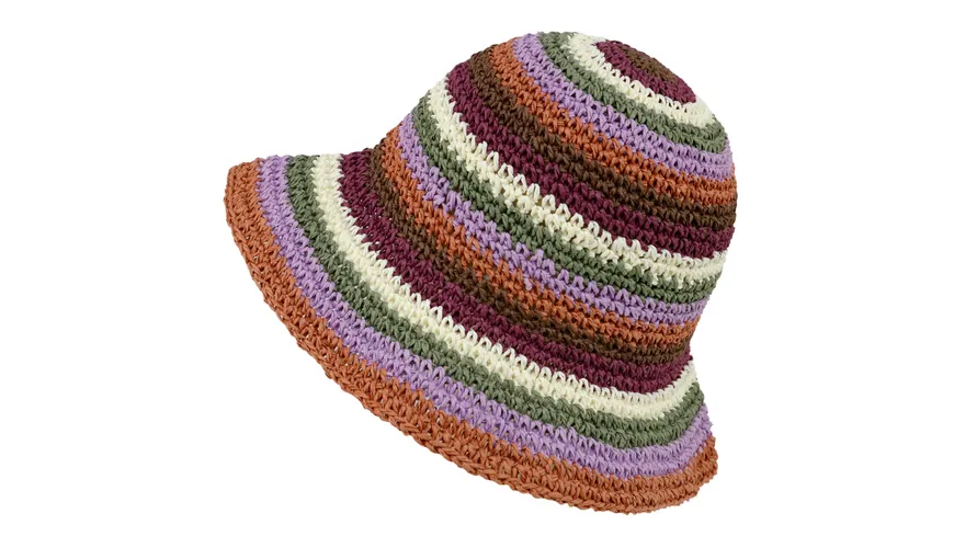 Damen Strohhut multicolour rot