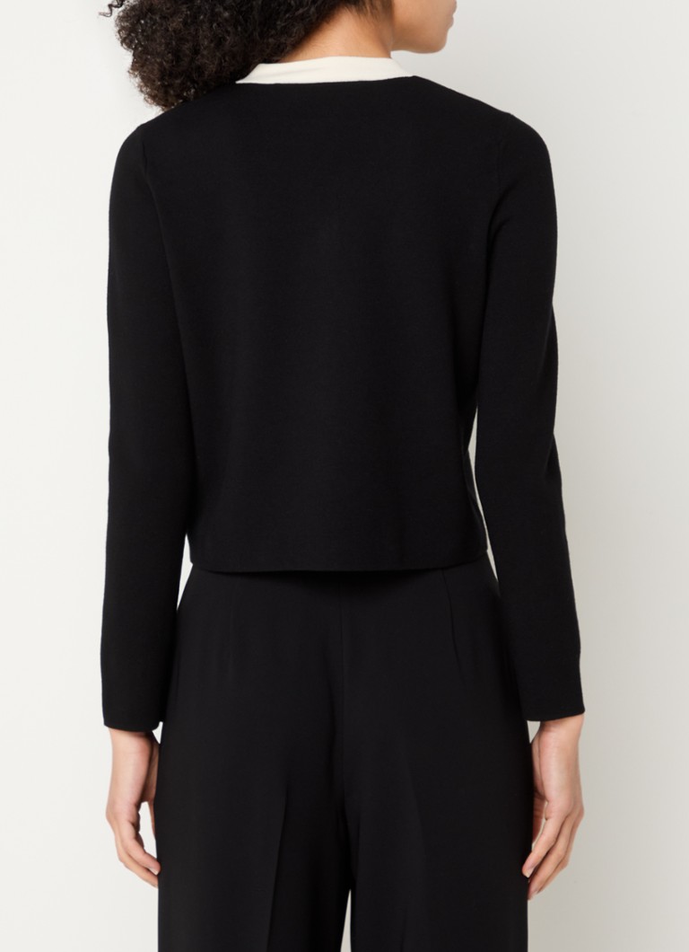 Cardigan Agito tricotat fin cu guler rotund de la MaxMara