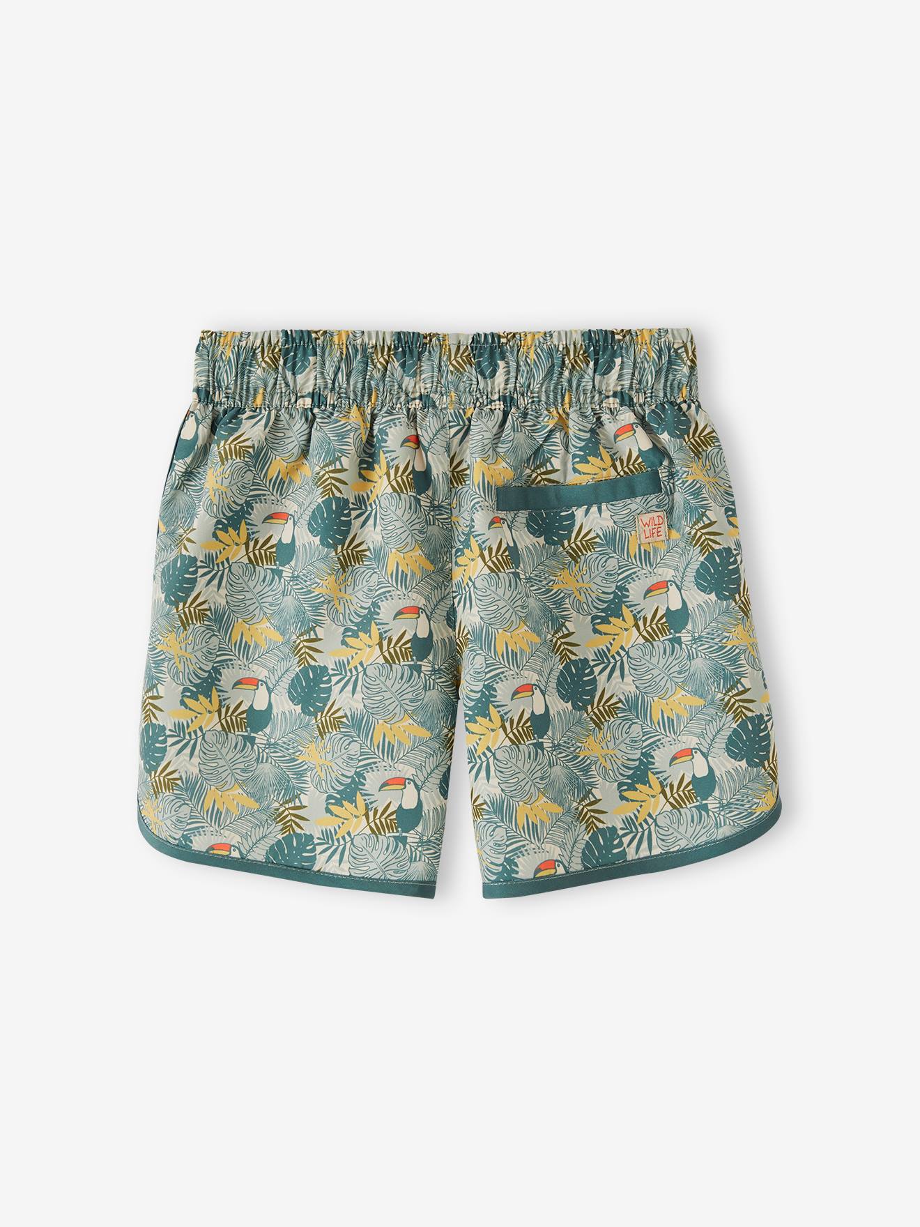 Vertbaudet Bedruckte Jungen Badeshorts Oeko-Tex - grün bedruckt