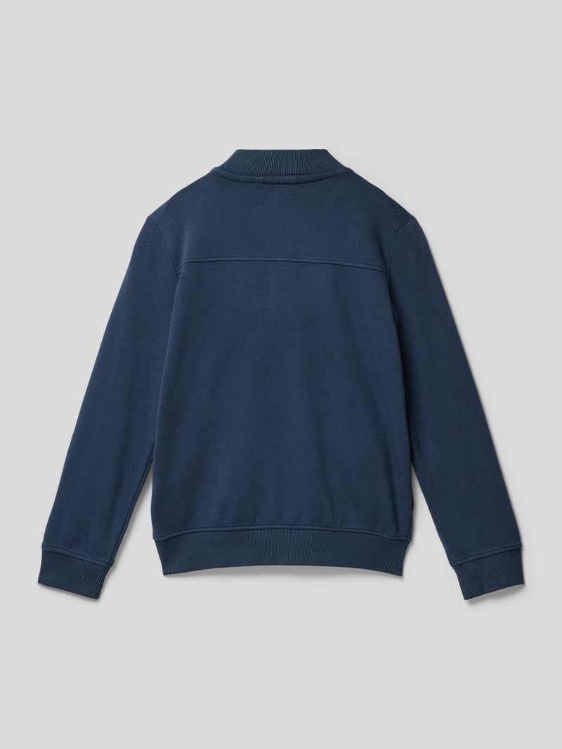 Sweatjacke mit Statement-Print in marineblau