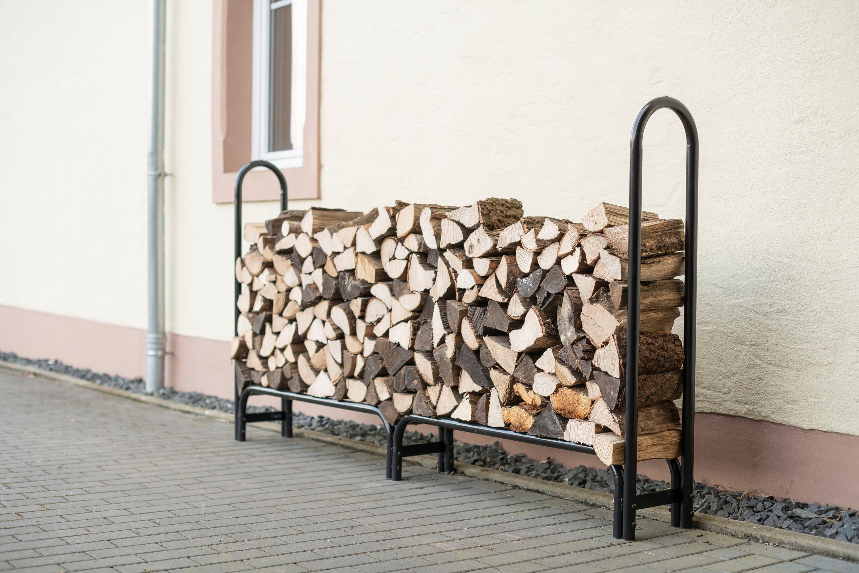 ShelterLogic Kaminholzregal ShelterLogic, BxTxH:244x25x118 cm, 1000 kg Traglast, inkl. Abdeckung