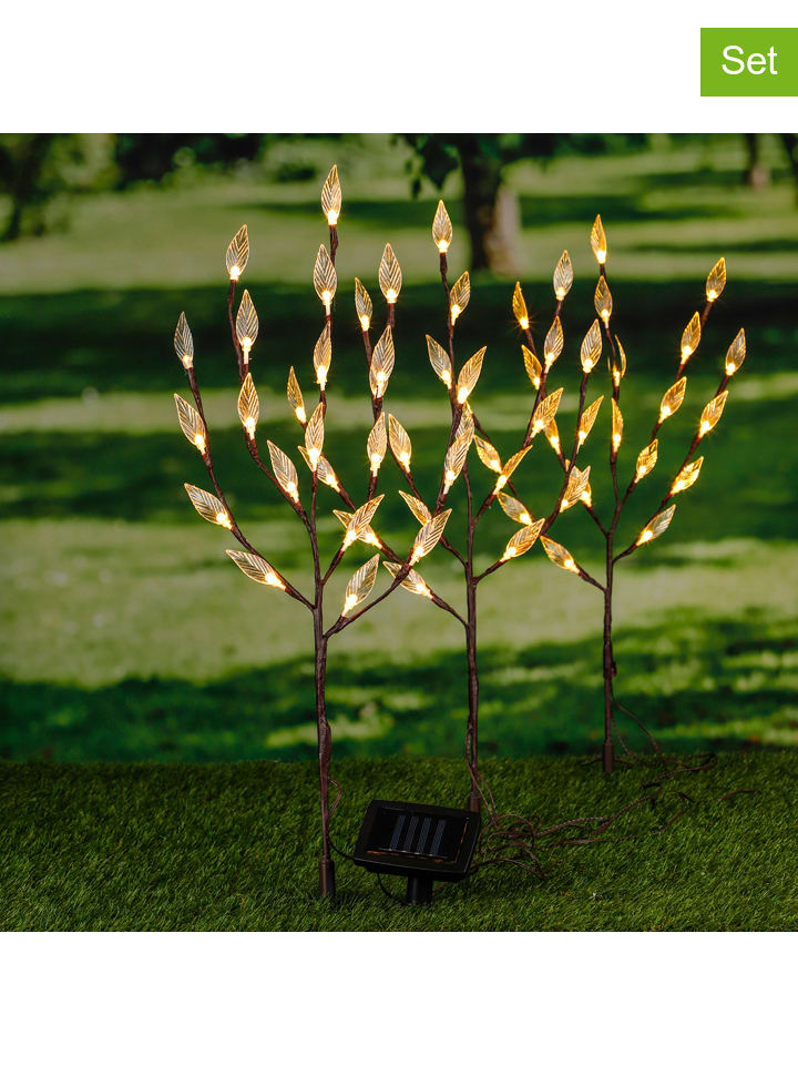 Garden Hero 3er-Set: LED-Solar-Gartenstecker in Warmweiß günstig kaufen onesize