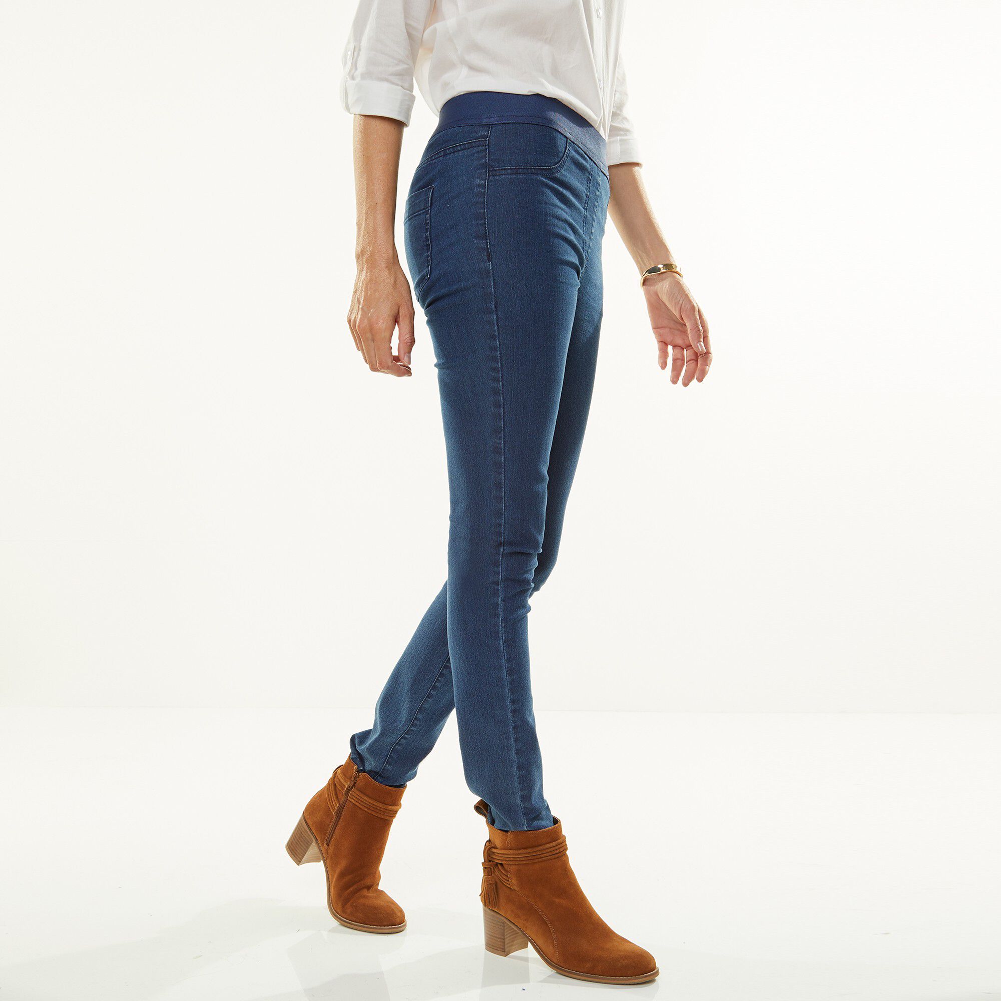 Jegging denim taille élastiquée