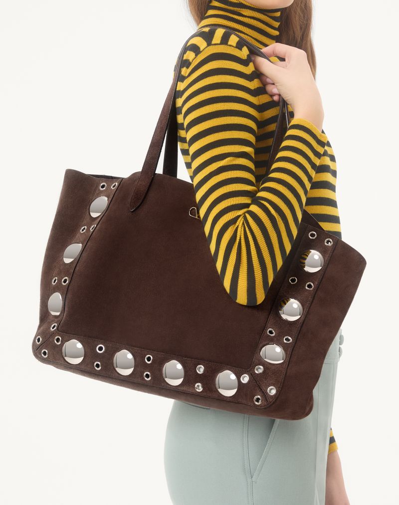 Valentino Garavani Nellcôte Medium Suede Shopping Bag