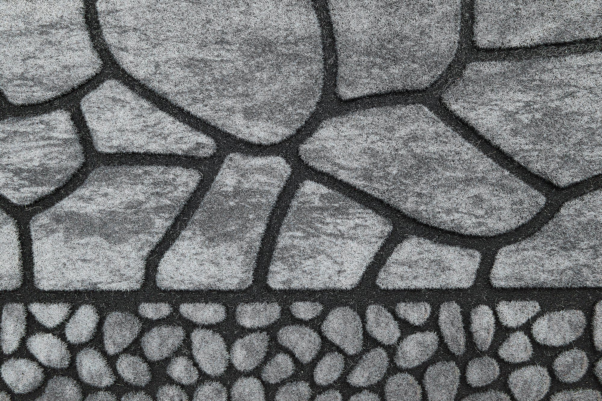 Stufenmatte Treppenmatte, Andiamo, rechteckig, Höhe: 10 mm, 24 x 90 cm, 2er Set, Outdoor, aus Gummi, Mosaik Muster