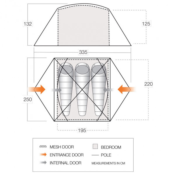 Vango - Tryfan 300 - 3-Personen Zelt