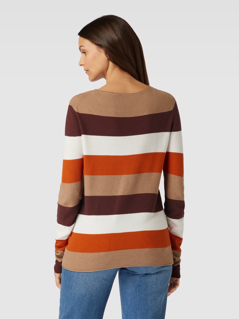 Strickpullover mit Strukturmuster in mittelbraun