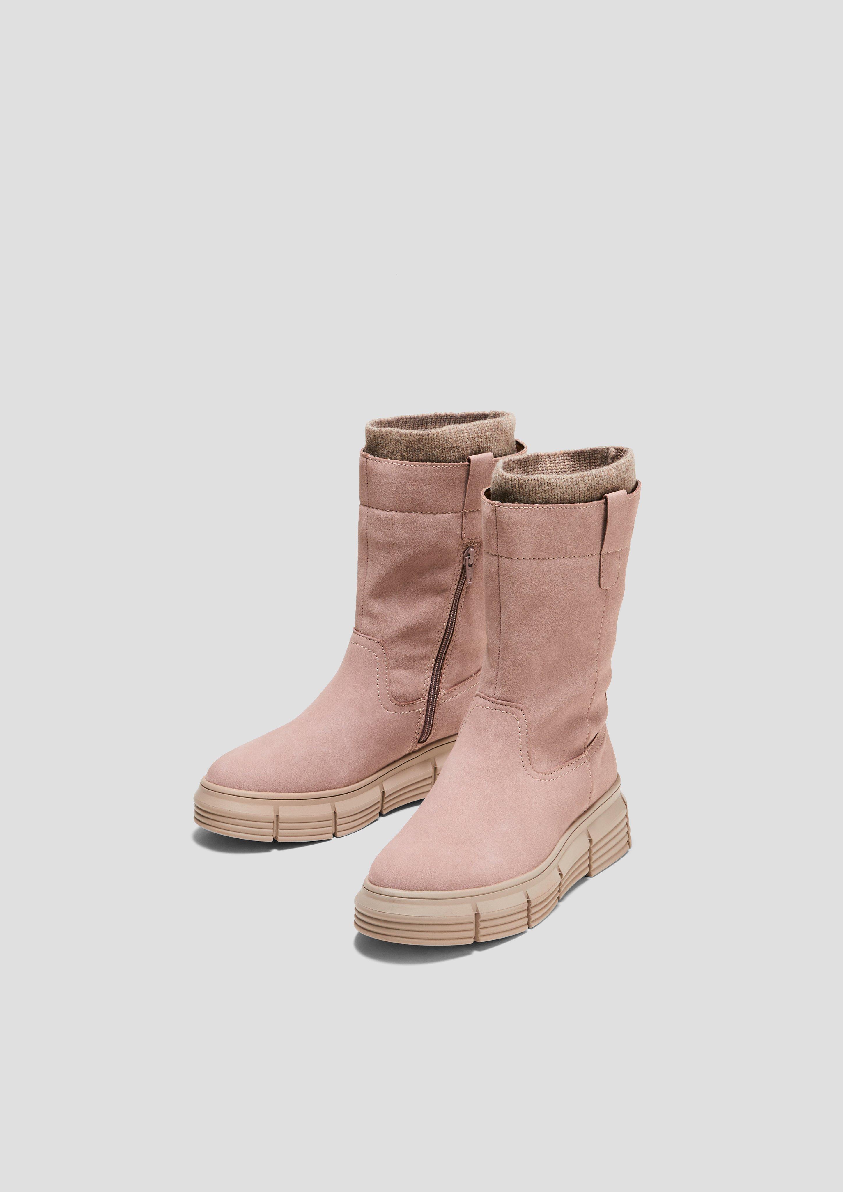 Stiefel in Veloursleder-Optik  6008698-512