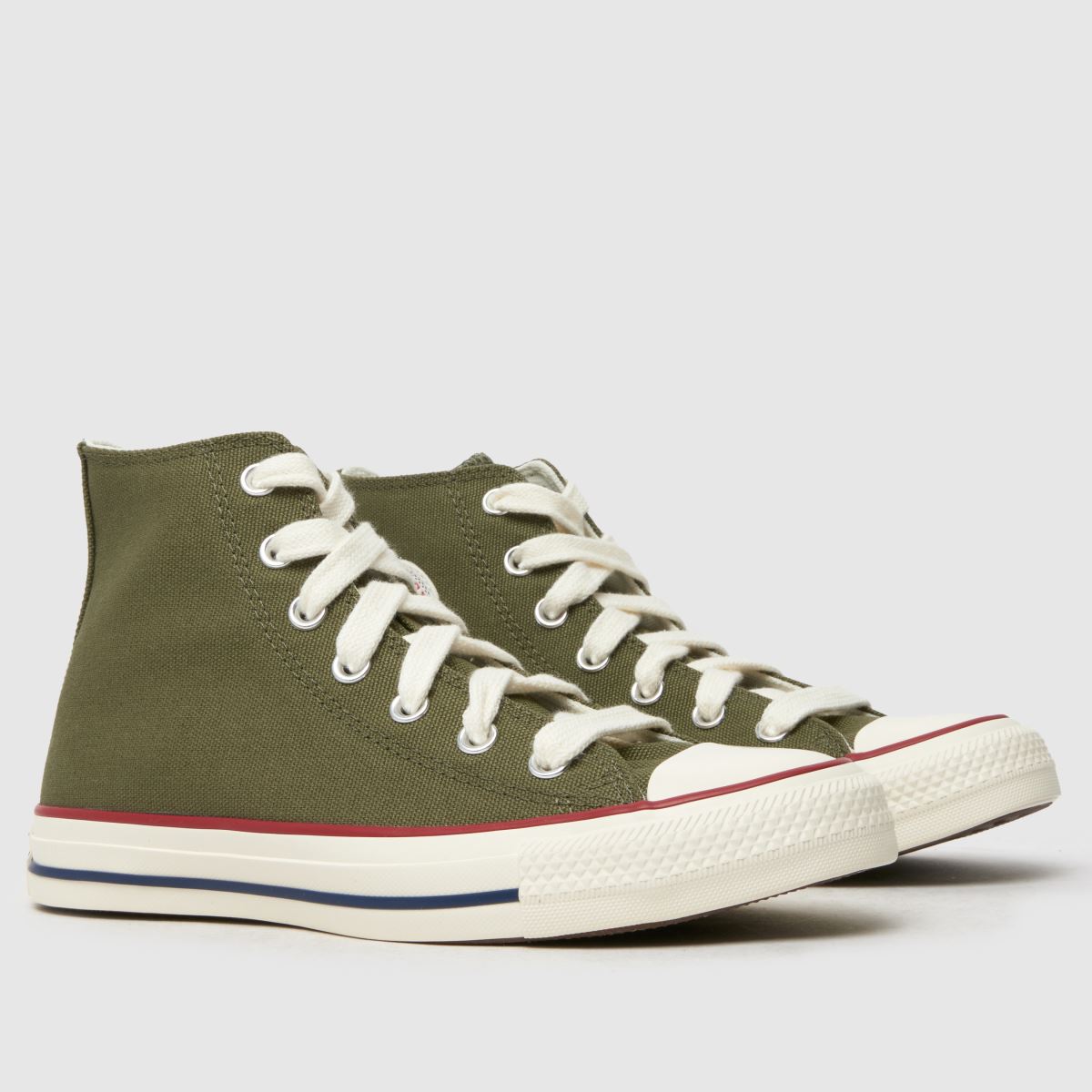 Converse – All Star – Mörkgröna höga sneakers