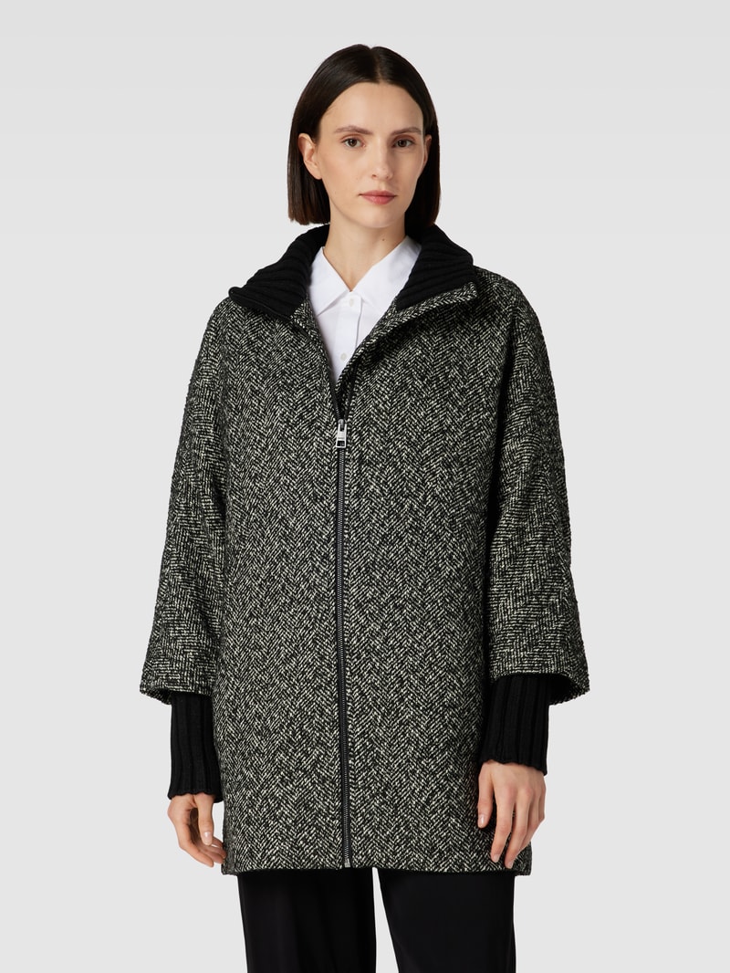 Jacke mit Strickarm in schwarz