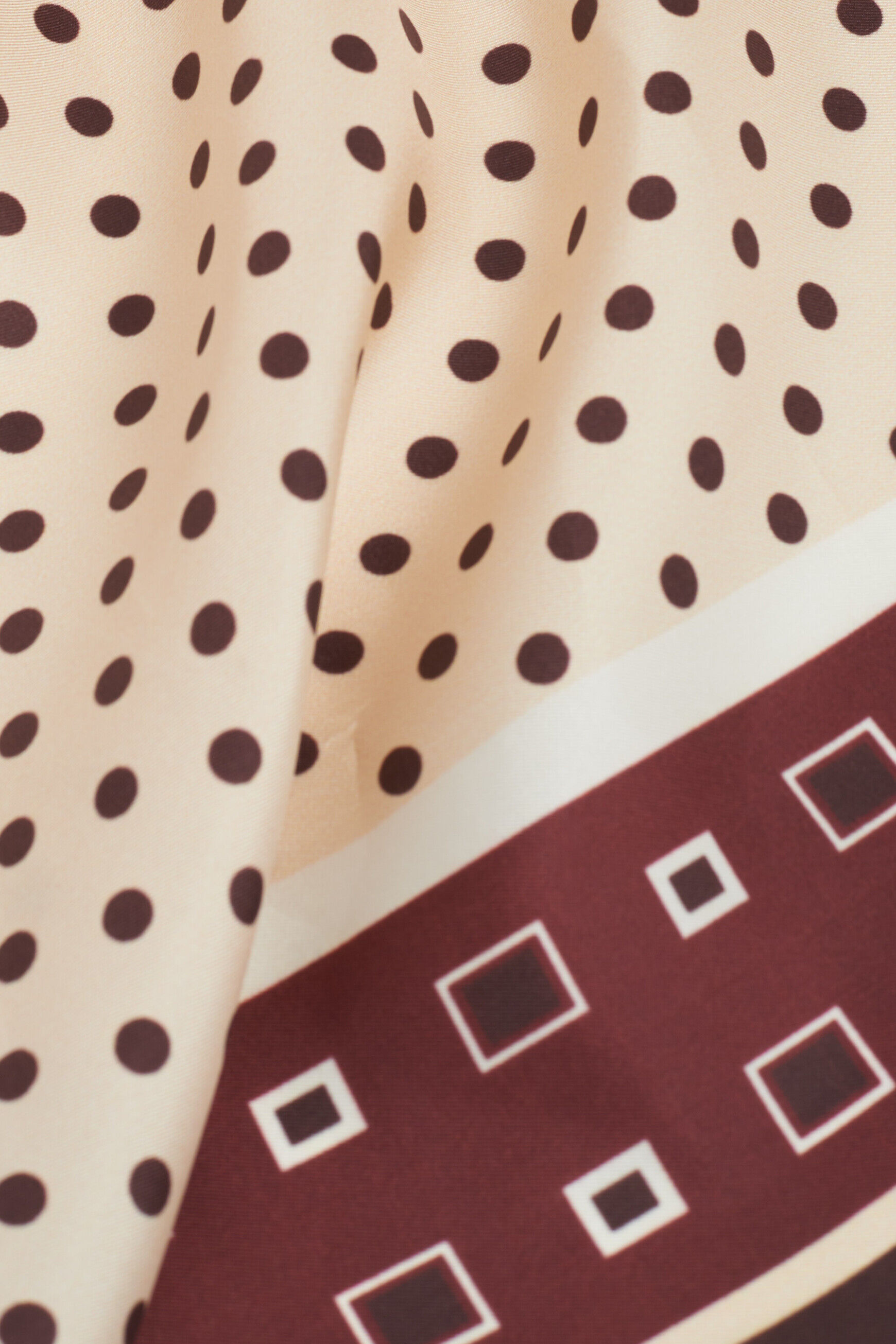 Foulard dotty bordeaux femme
