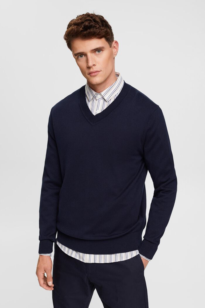 Strickpullover mit V-Ausschnitt