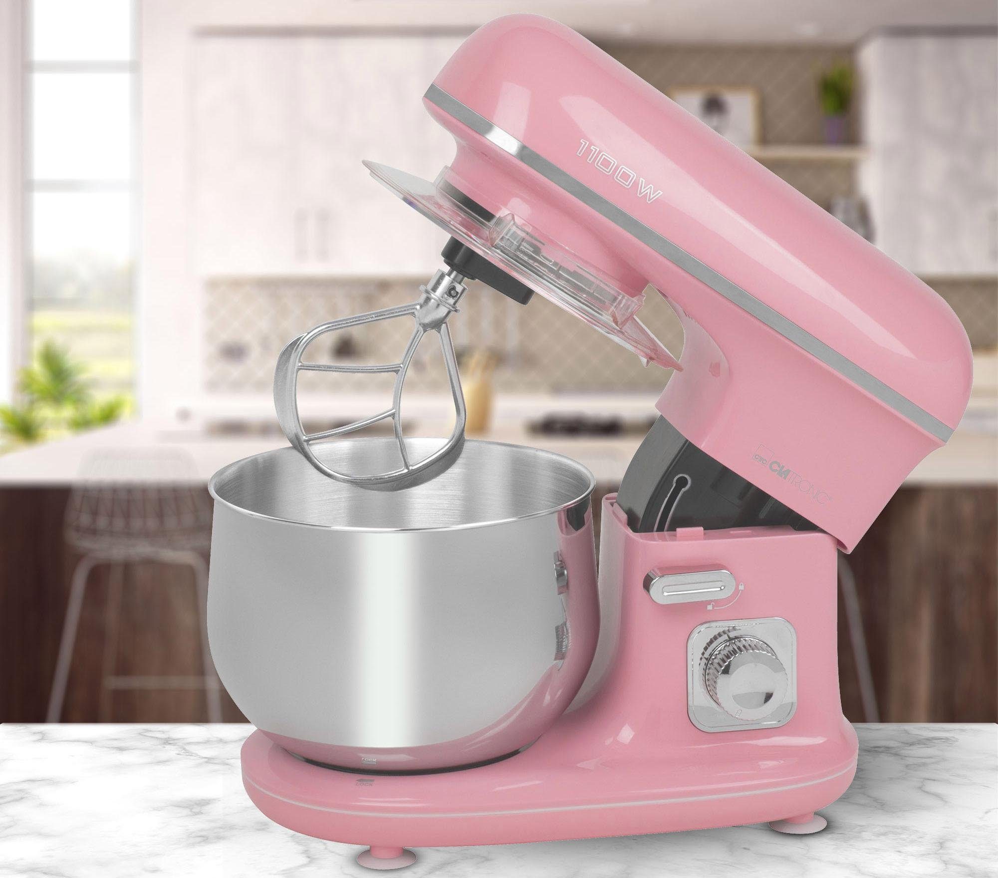 CLATRONIC Küchenmaschine KM 3711 pink, 1100 W, 5 l Schüssel