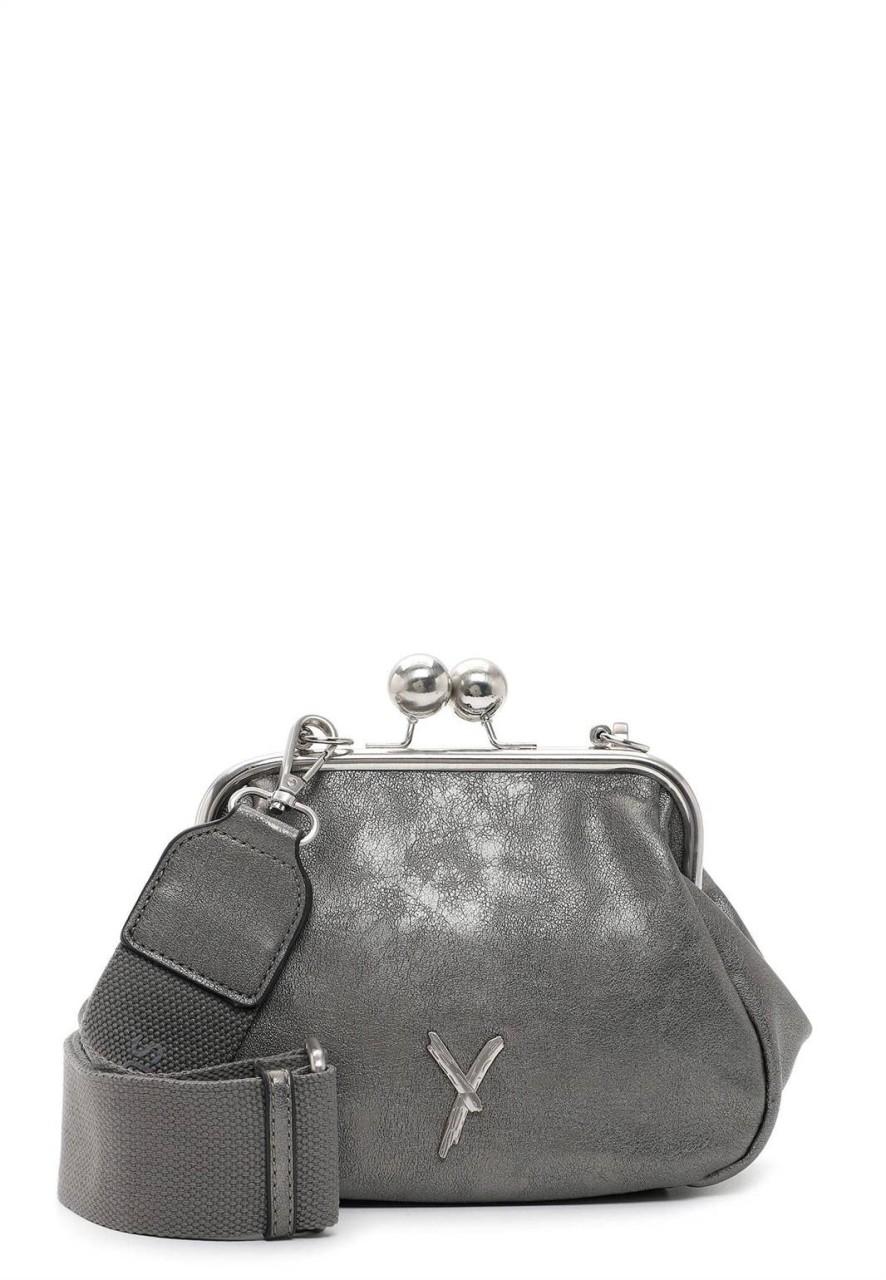 SINA JO Handtaschen silber BÜGELTASCHE