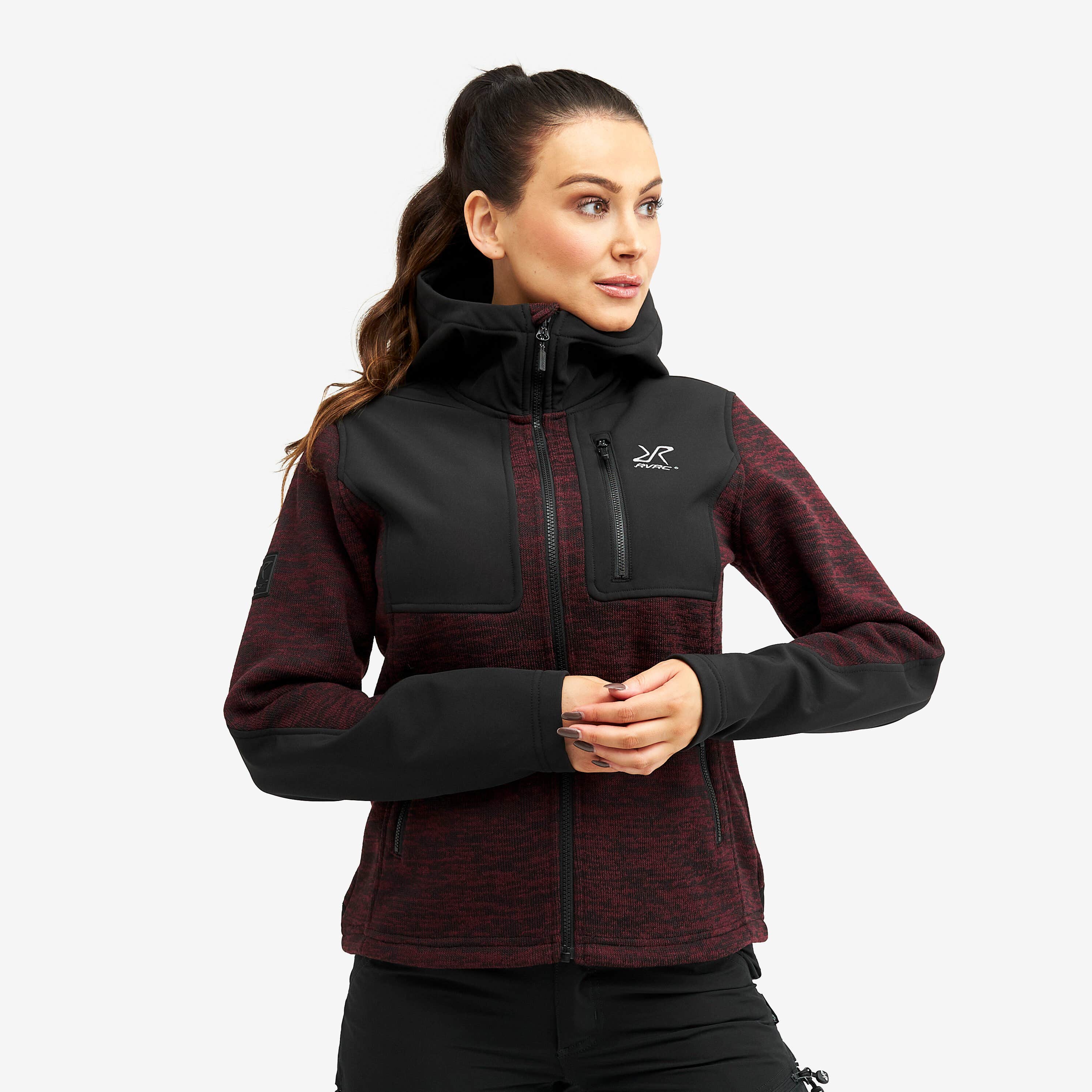 Wander Pro Wool Hoodie Femme Bison Red