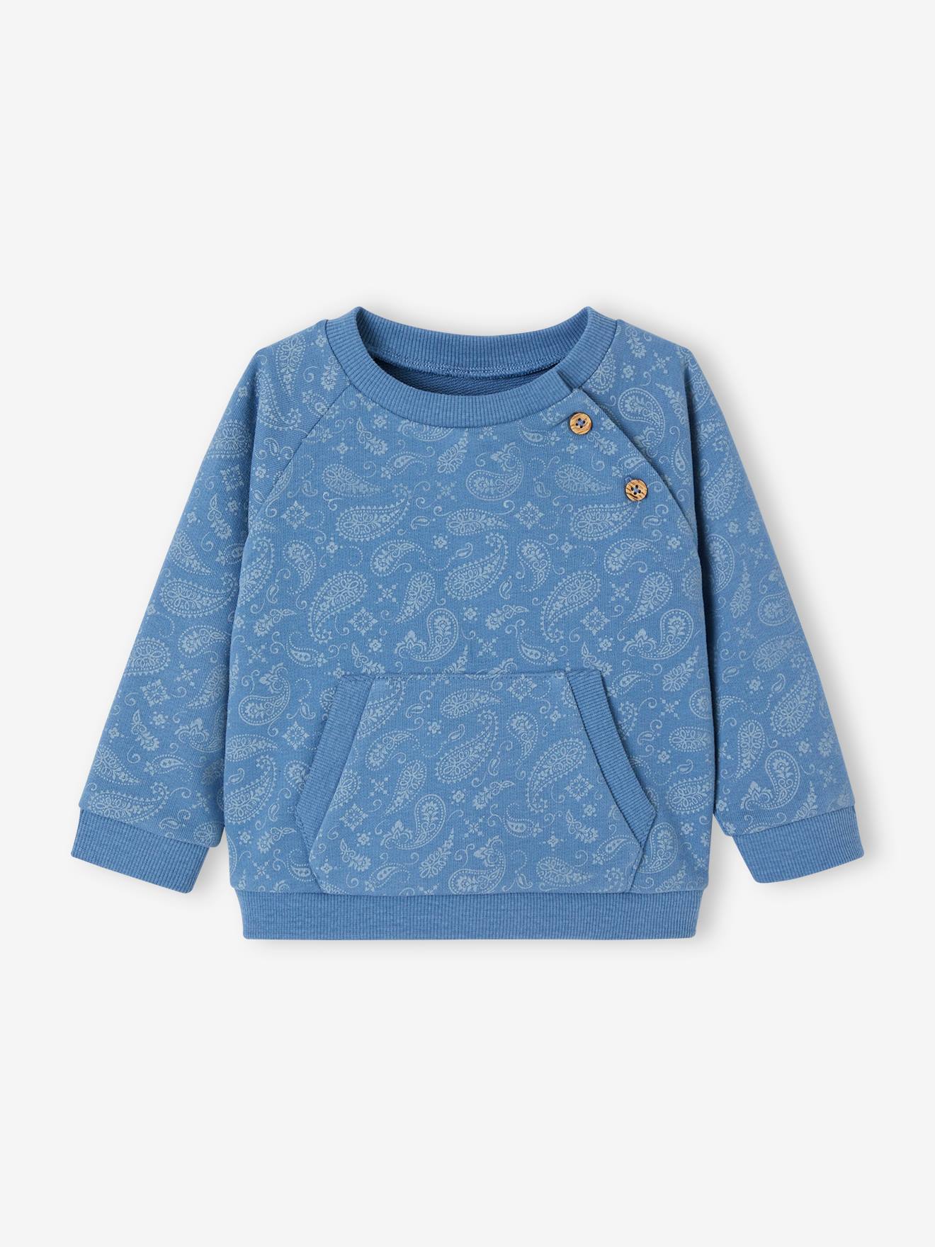 Vertbaudet Baby Sweatshirt mit Recycling-Polyester - blau