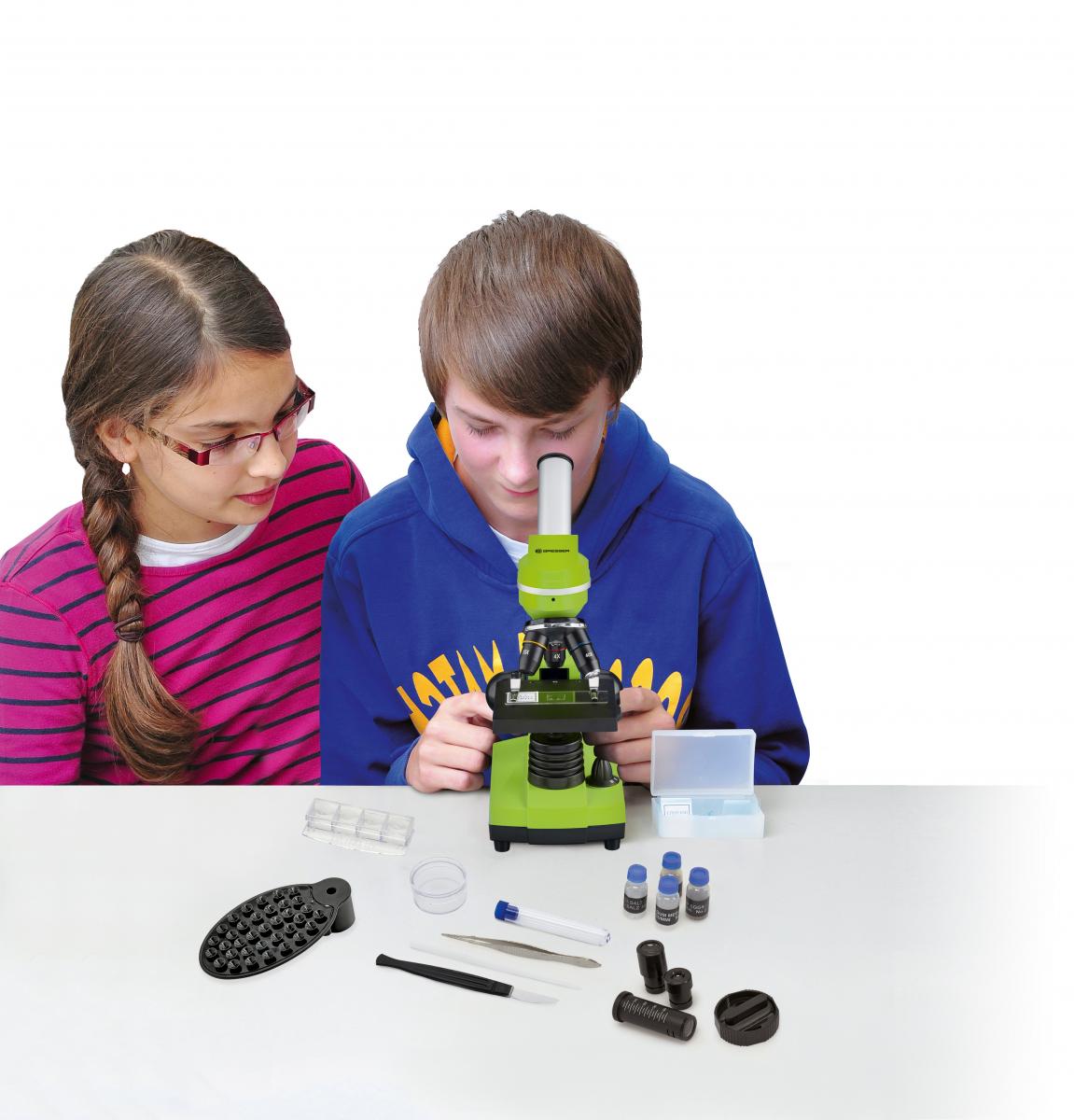 Bresser Junior Schülermikroskop BIOLUX SEL grün