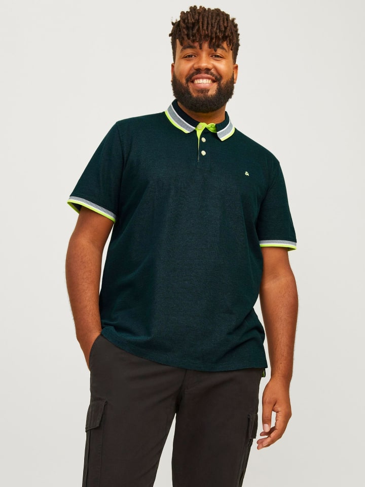 JACK & JONES PLUS Poloshirt in Deep Teal günstig kaufen