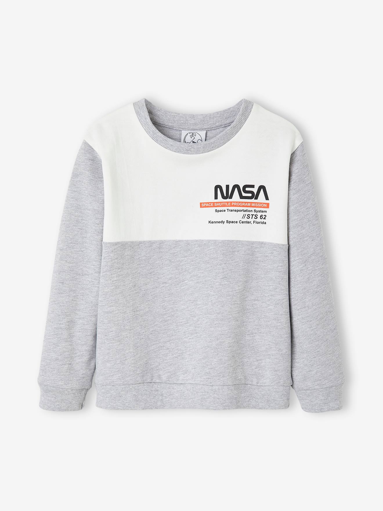 Sweat garçon NASA® gris chiné