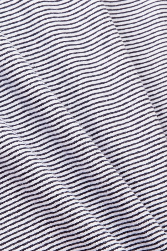 Gestreiftes Jersey T-Shirt, Baumwolle-Leinen-Mix