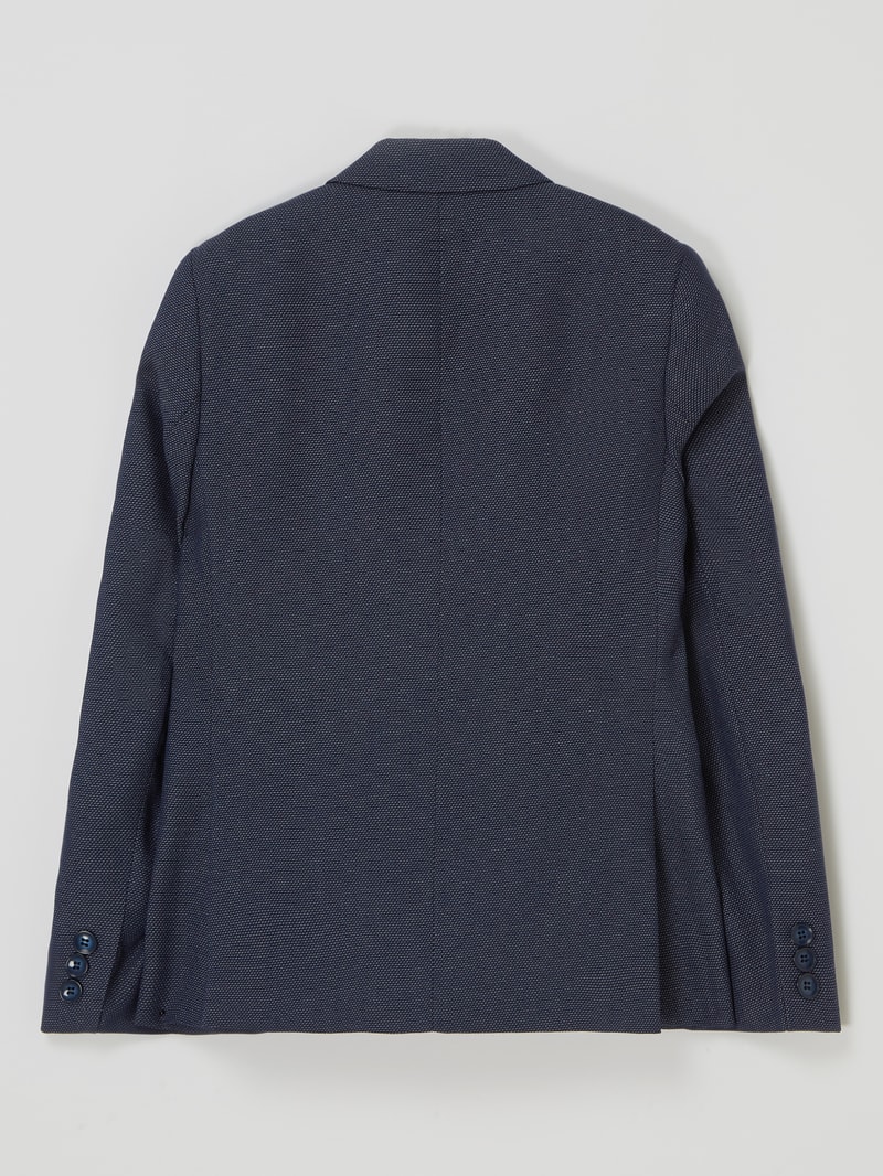 Slim Fit 2-Knopf-Sakko mit Viskose-Anteil in marineblau