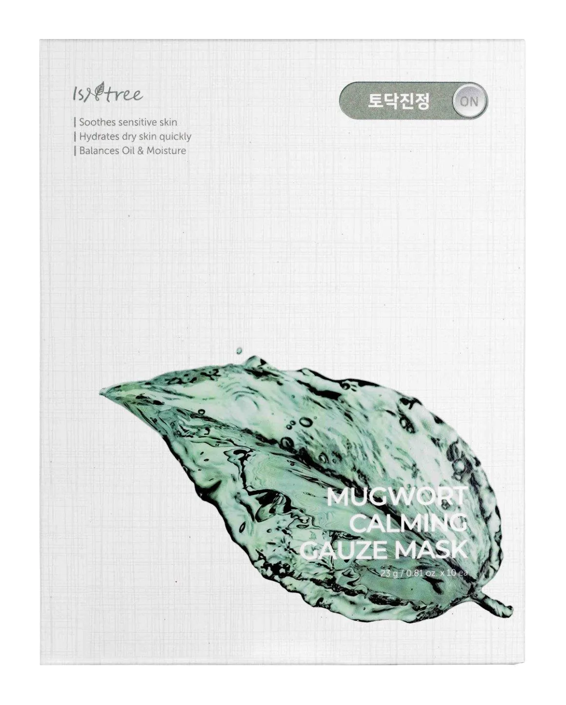 Isntree Mugwort Calming Gauze Mask Ansigtsmaske, 10 stk.