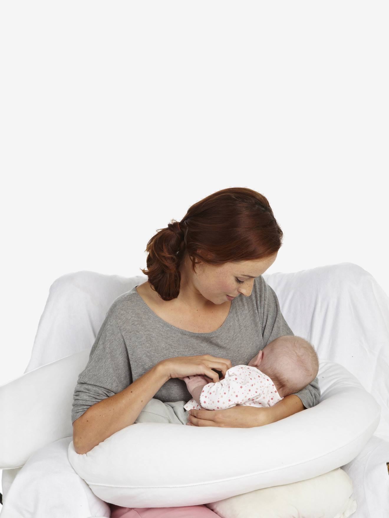 Coussin d'allaitement VERTBAUDET blanc