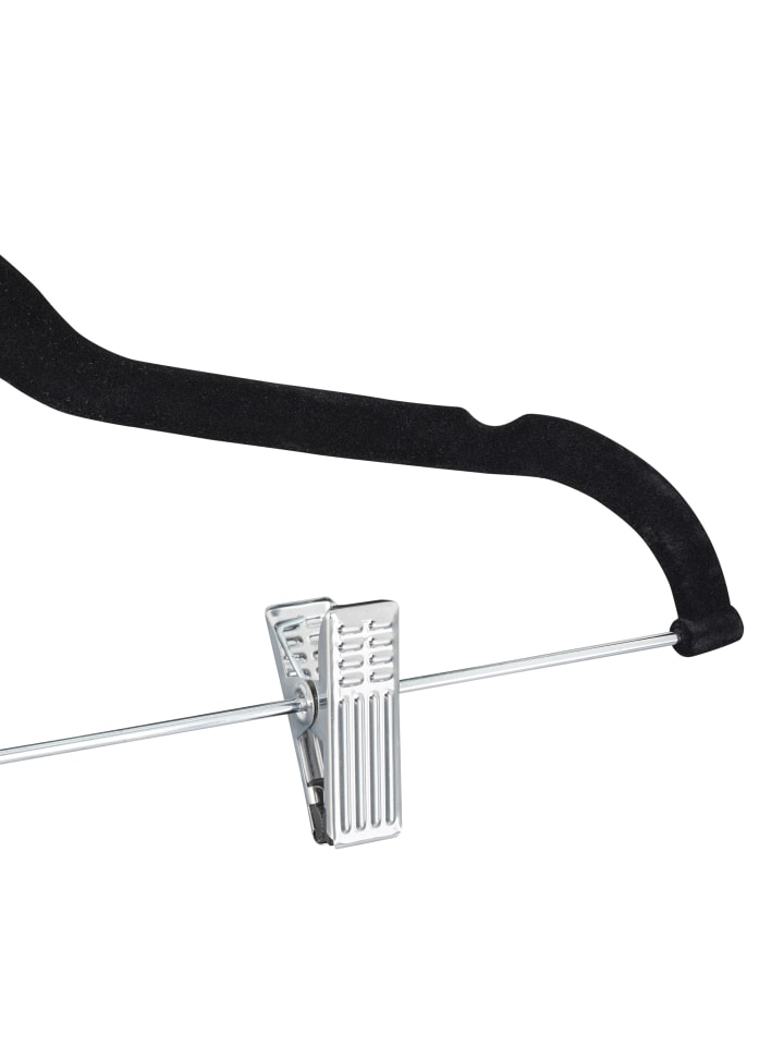 relaxdays 12x Samtbügel in Schwarz günstig kaufen onesize