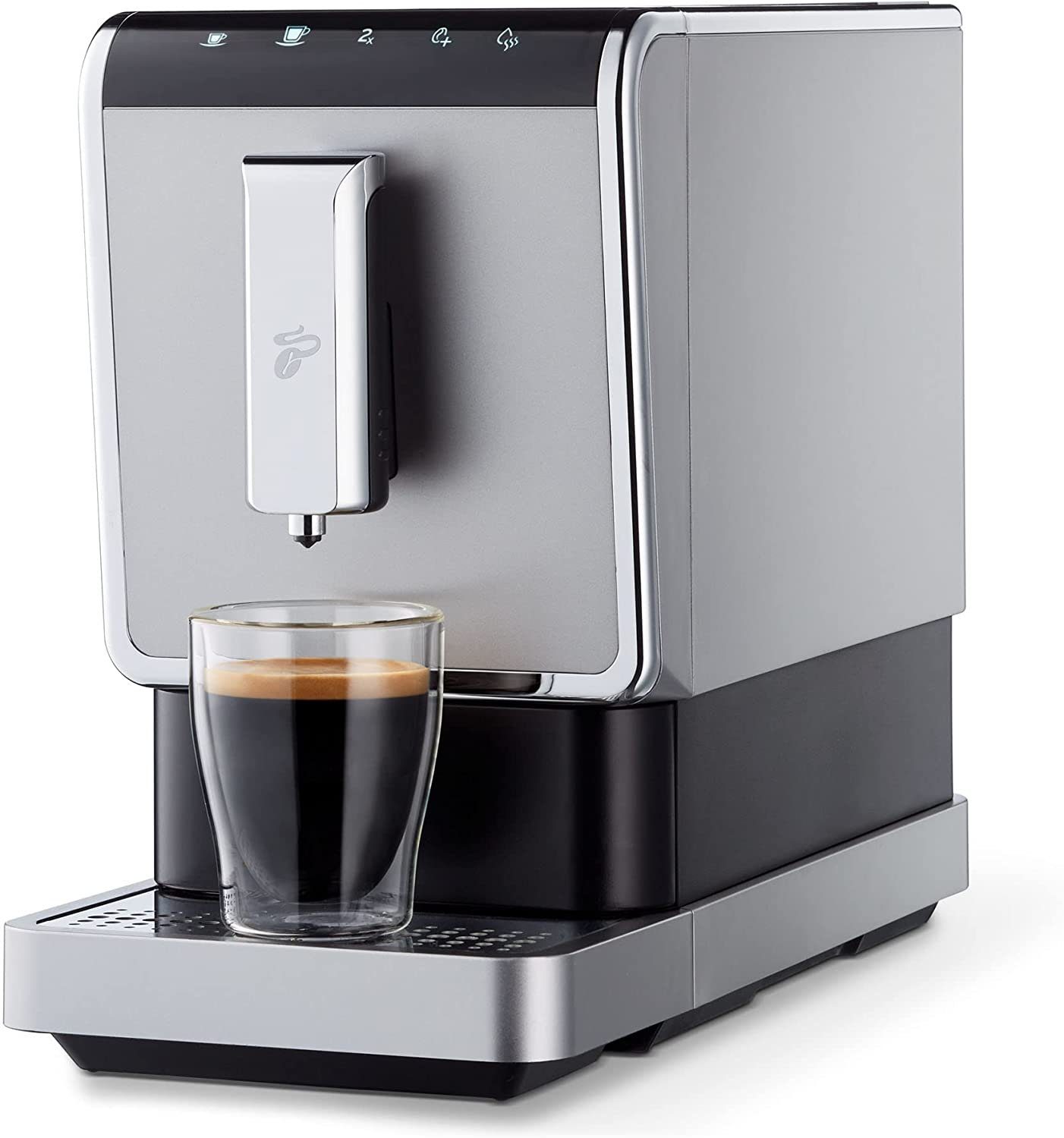 Tchibo Kaffeevollautomat Esperto Caffè für Caffè Crema und Espresso, Silber, Herausnehmbare Brüheinheit