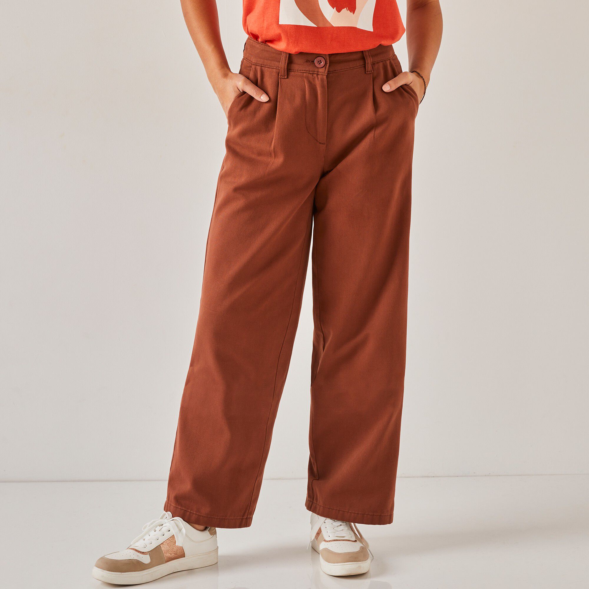 Pantalon droit large, spéciale petites