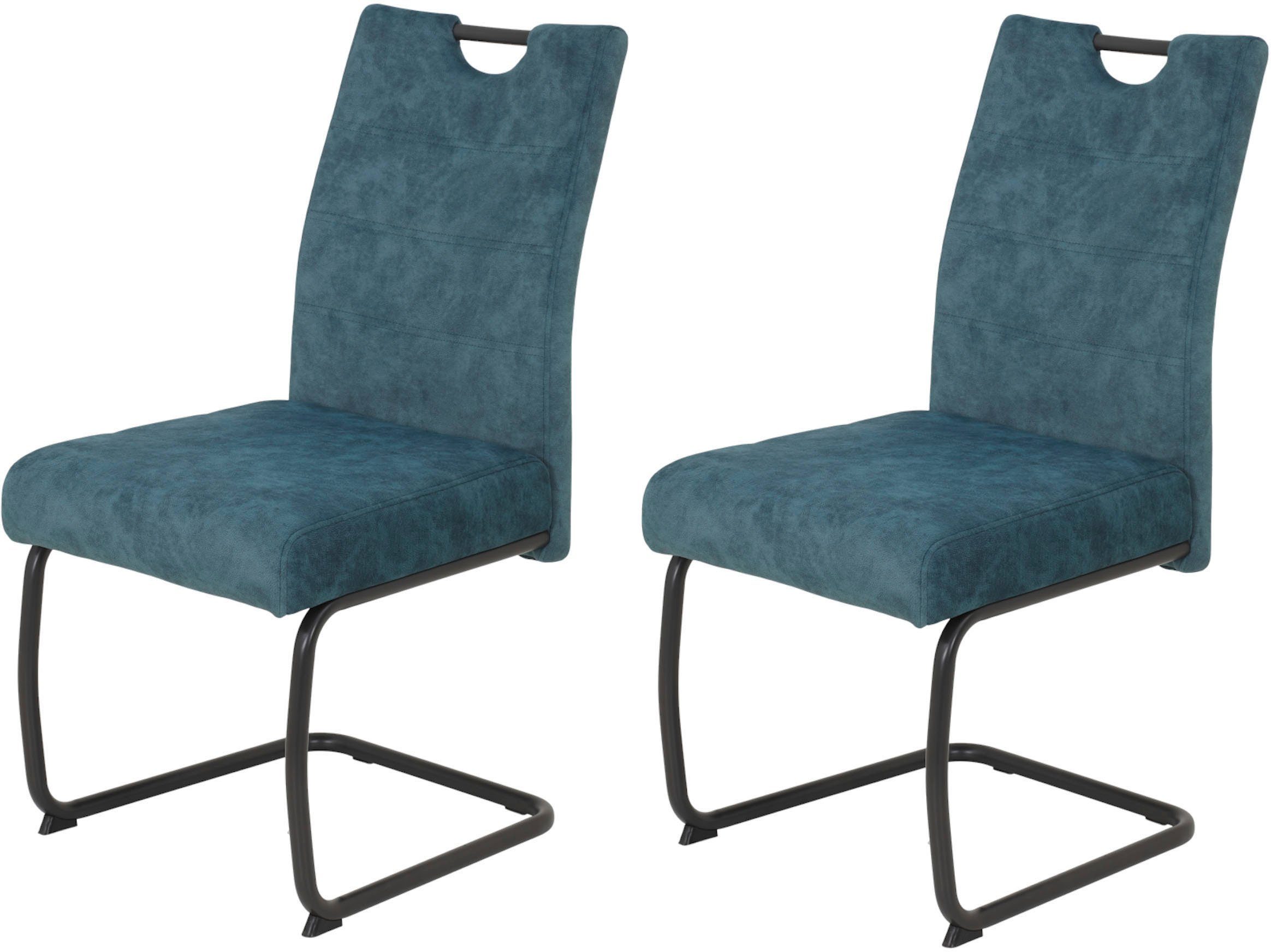 HELA Freischwinger Laurina (Set, 2 St), bequeme Sitzbreite, mit Federkern Polsterung