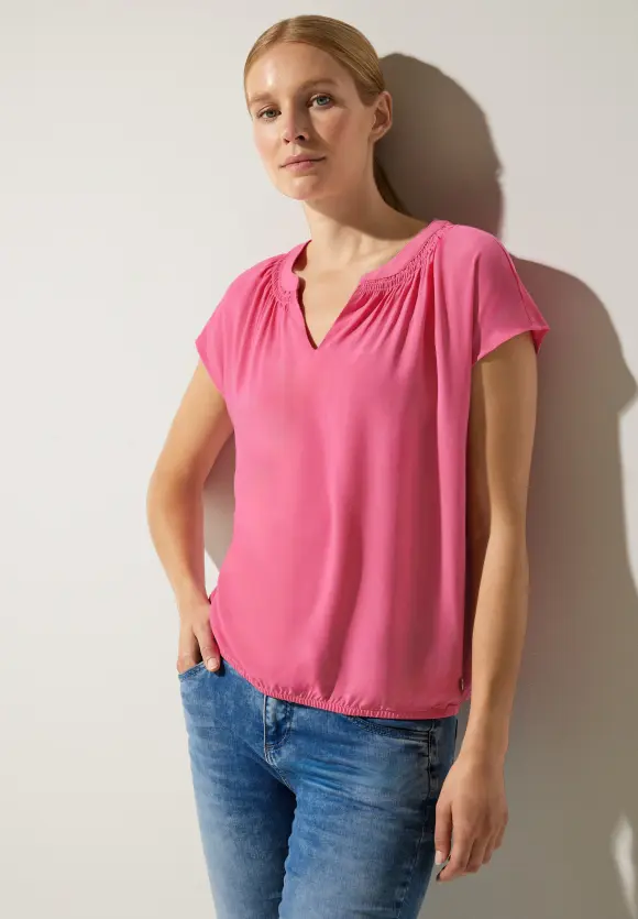 Street One Viskosebluse mit Elastiksaum
