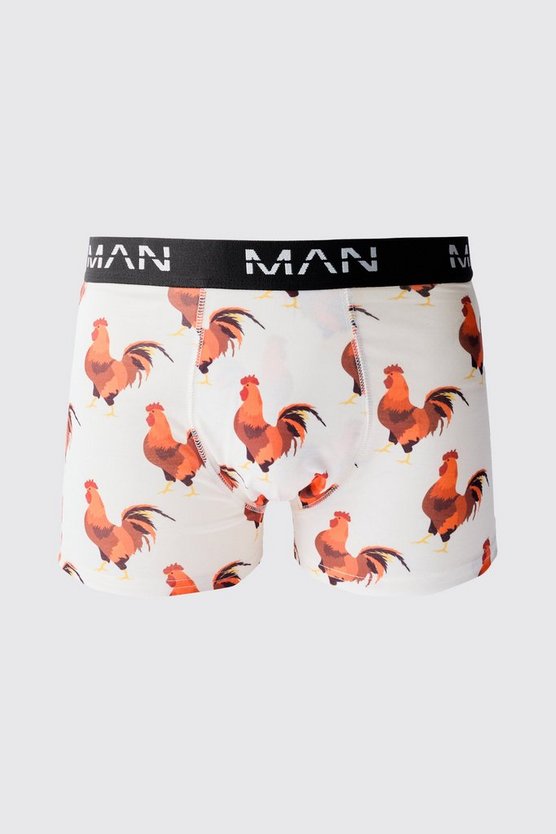 Man Boxershorts mit Hahnentritt-Print