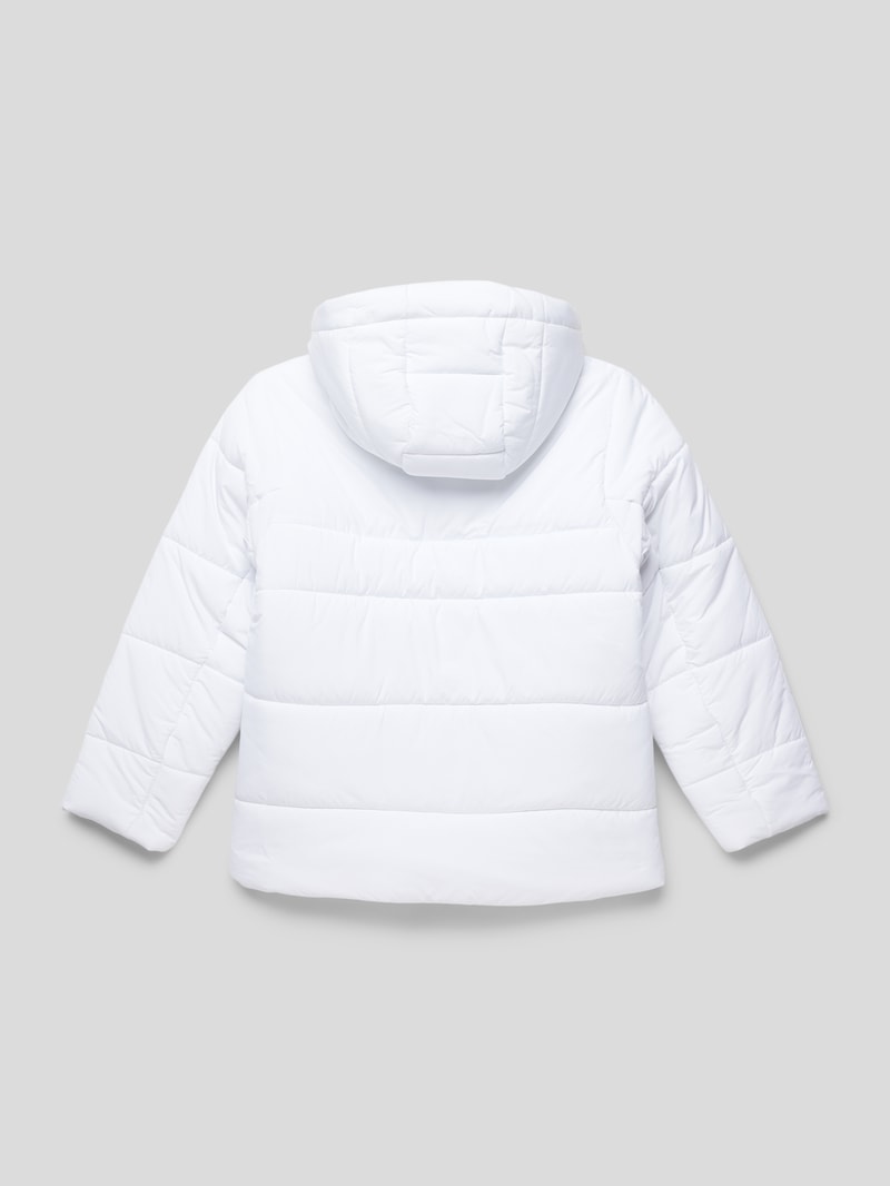 Steppjacke mit Kapuze in weiß
