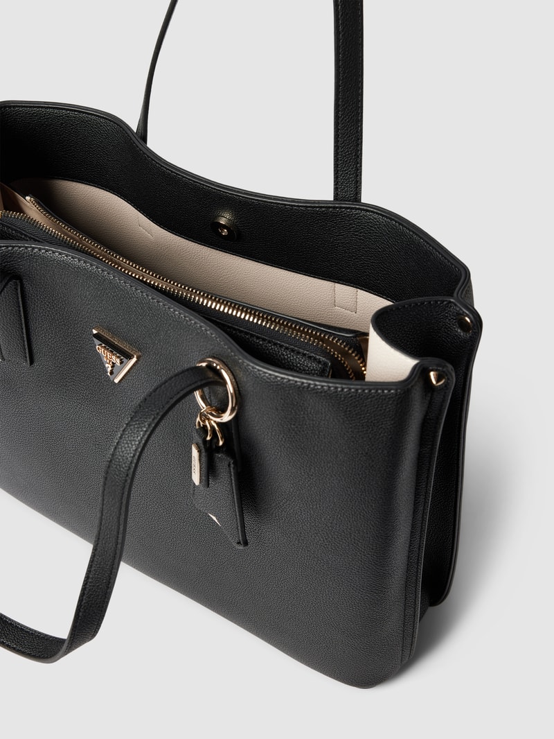 Handtasche mit Applikation Modell 'MERIDIAN' in black