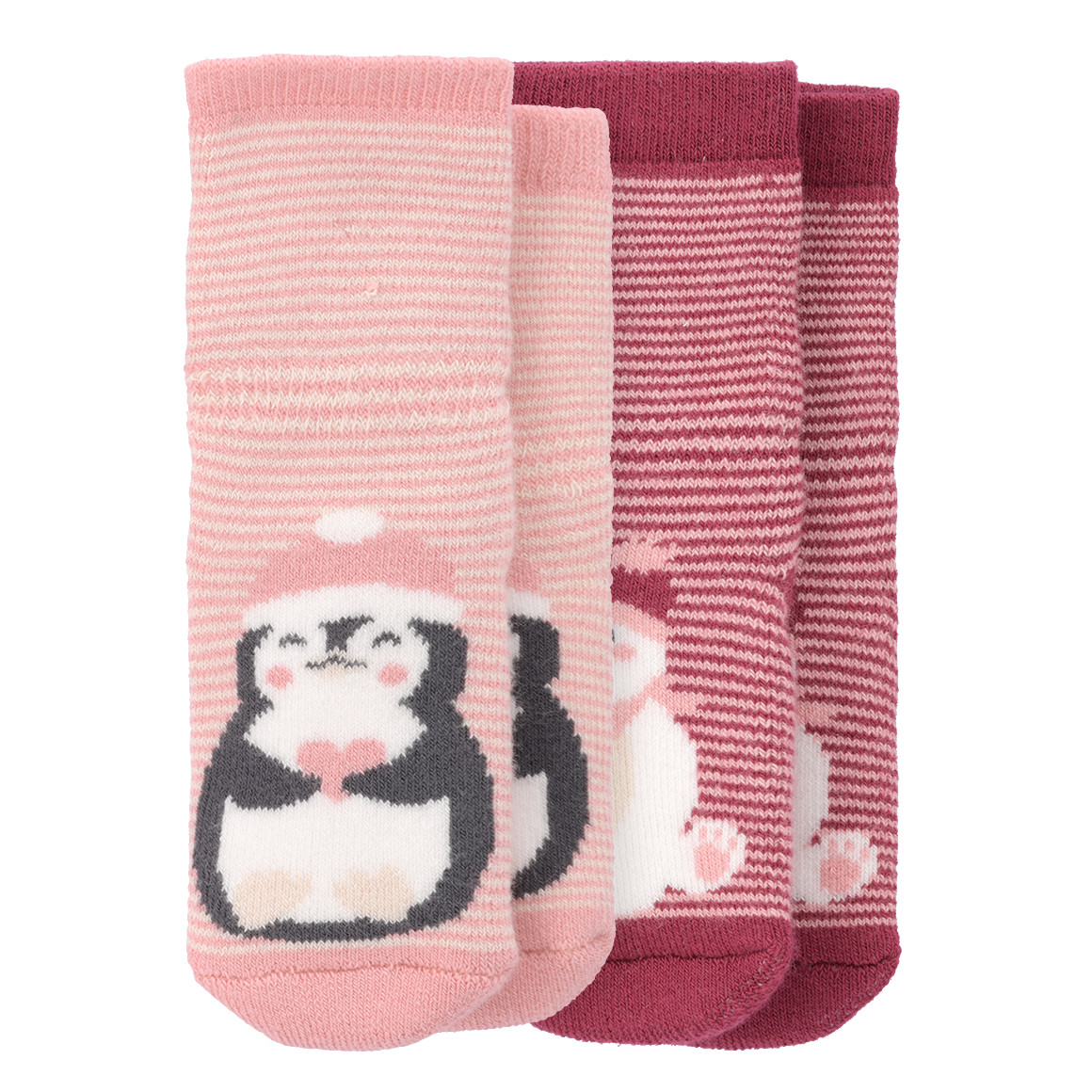 2 Paar Newborn Frotteesocken mit Motiv