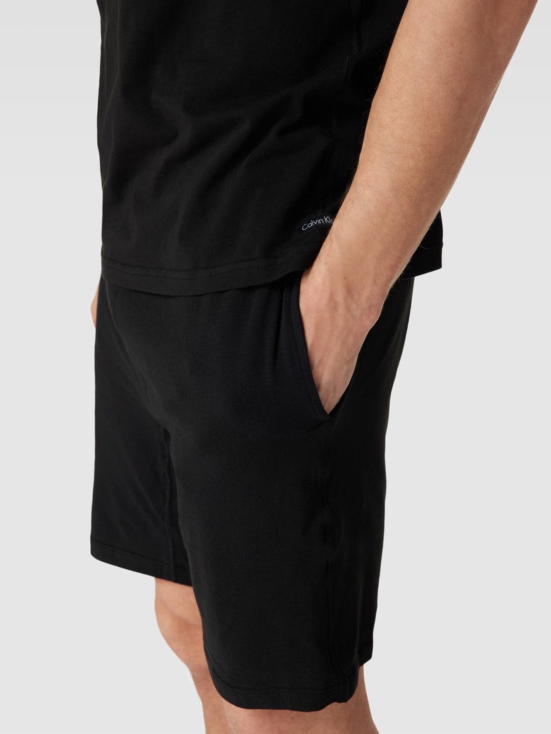 Pyjama mit Strukturmuster in schwarz