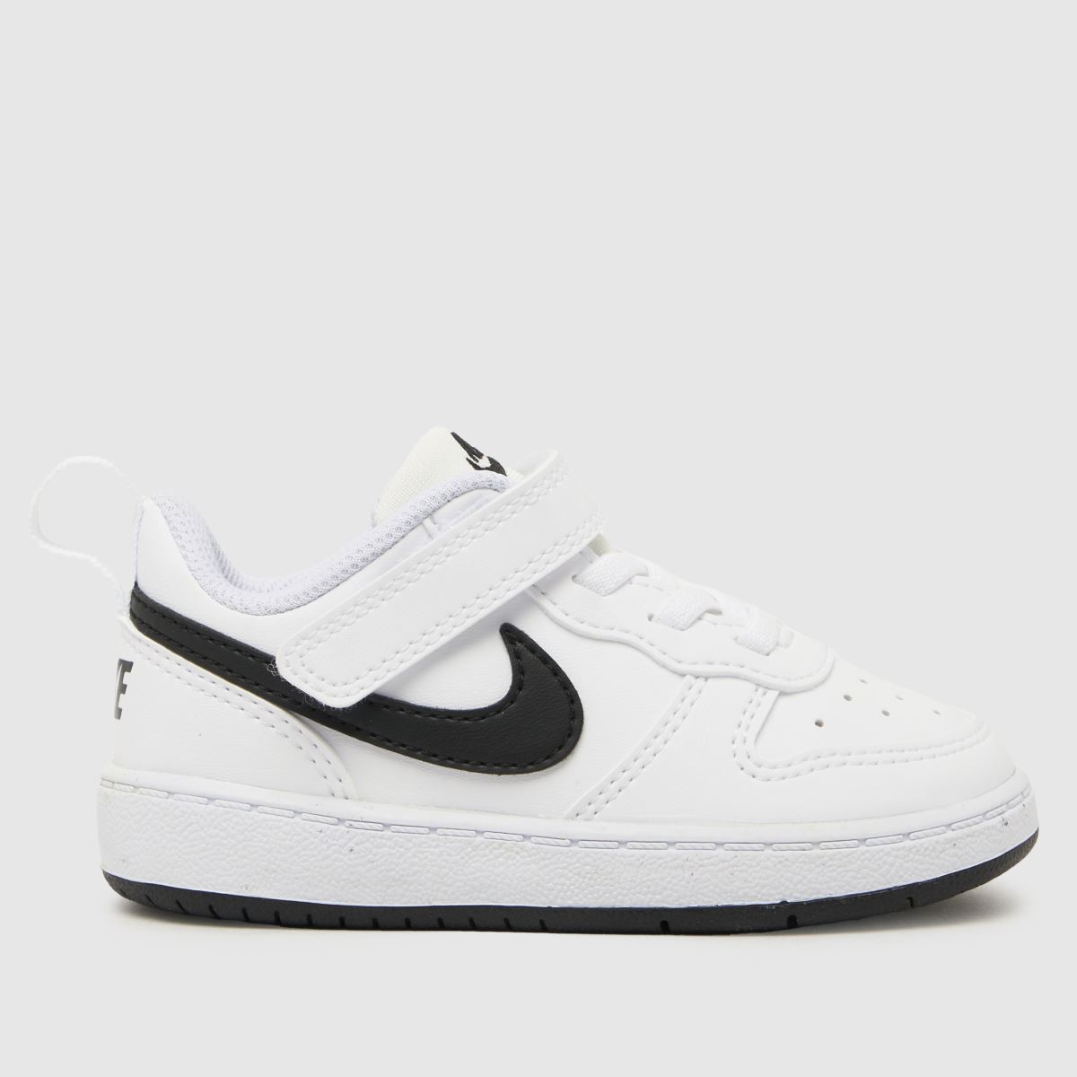 Nike vita och svarta Court Borough Low Recraft småbarnsskor