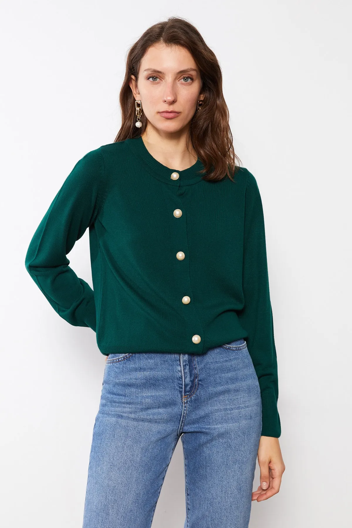 LC Waikiki  Strickjacke - Grün - Regular Fit
