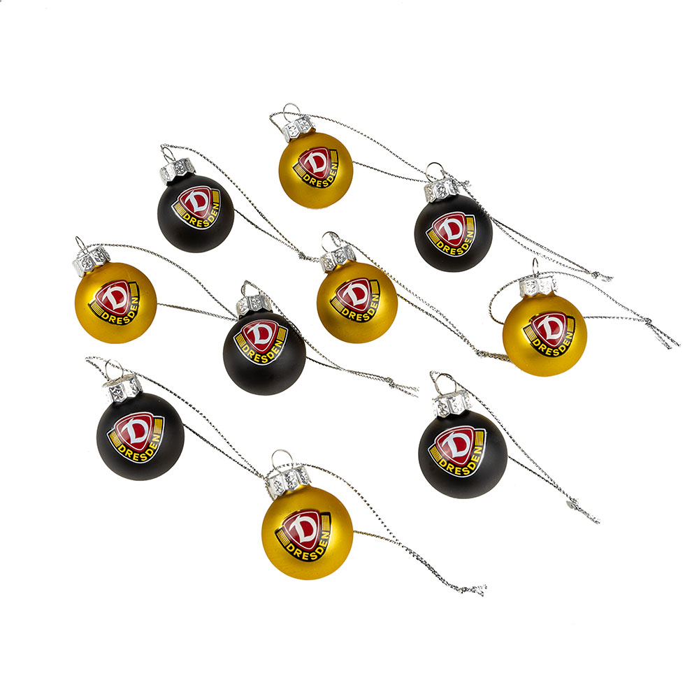 Mini-Christbaumkugeln LOGO (10er Set)