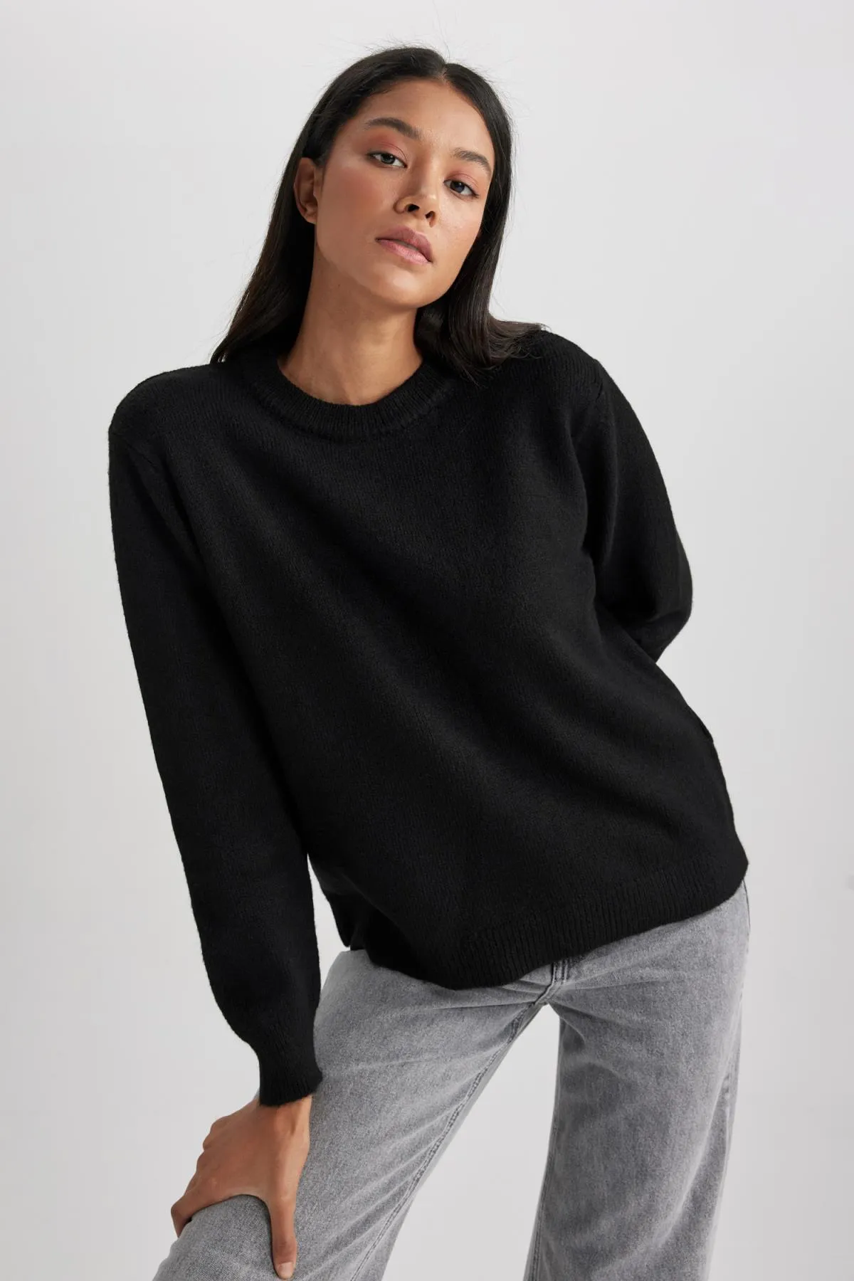 DeFacto  Pullover mit Rundhalsausschnitt und normaler Passform A9500ax23wn
