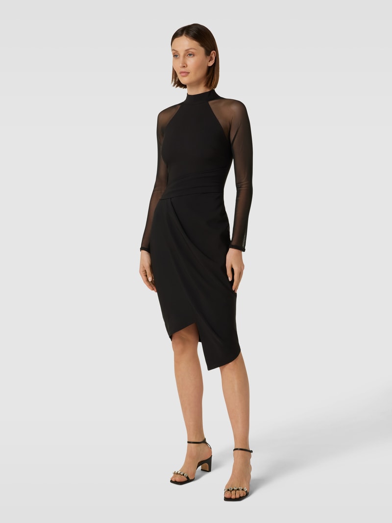 Cocktailkleid mit Stehkragen in black