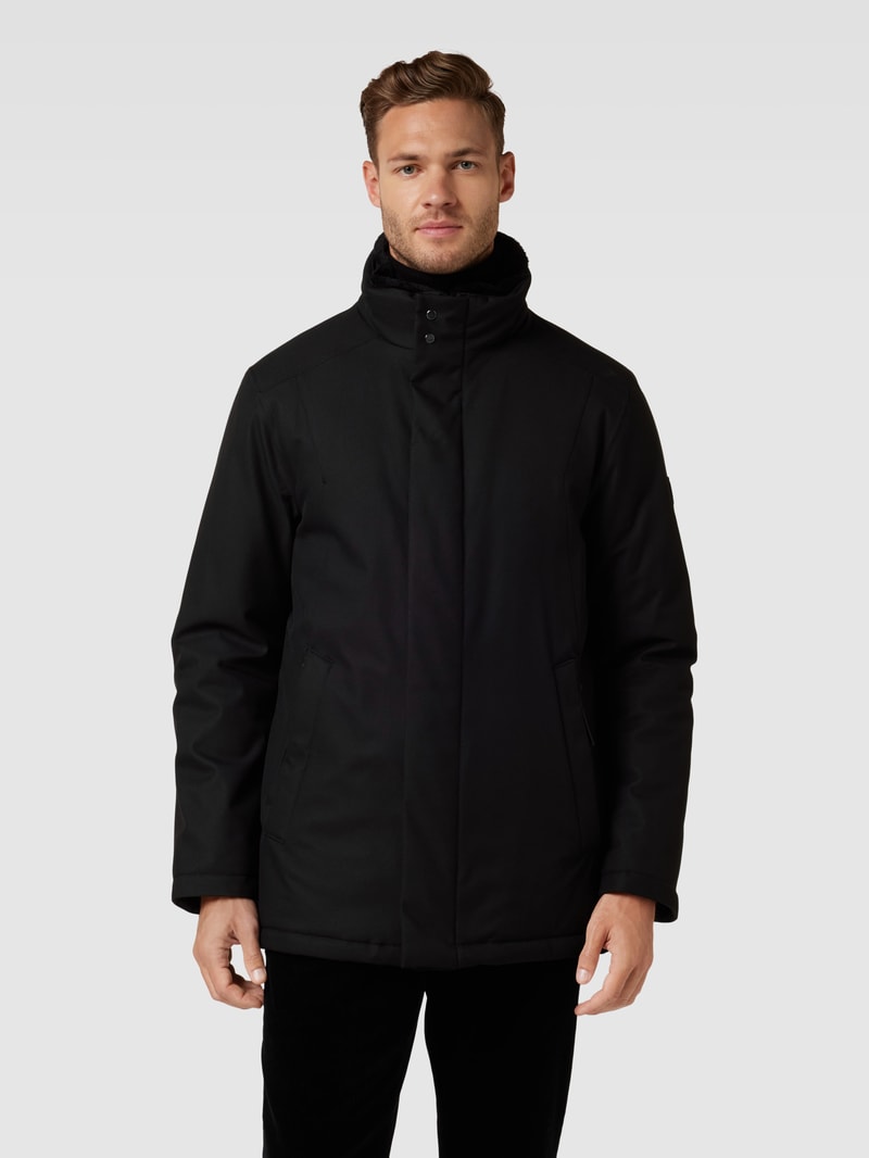 Jacke mit Druckknopfleiste Modell 'PROTECT' in schwarz