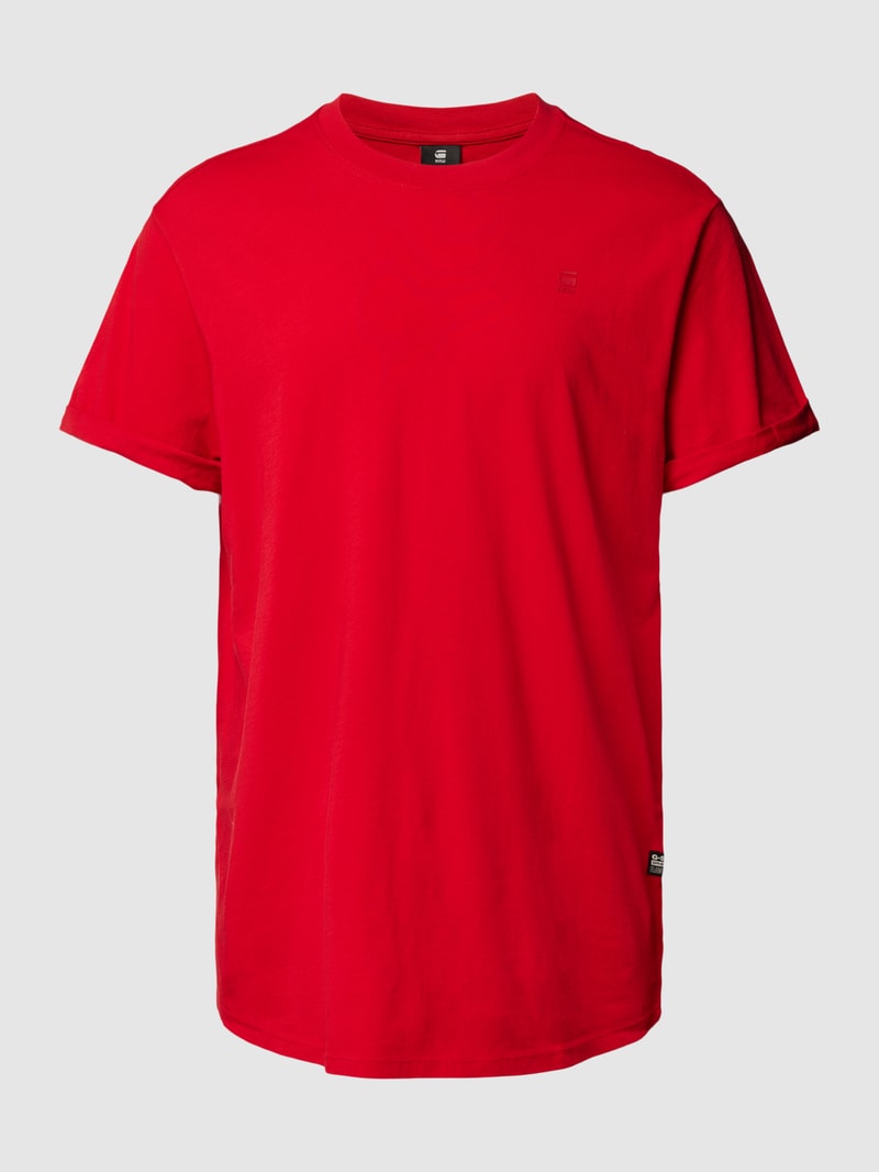 T-Shirt mit Label-Print in rot