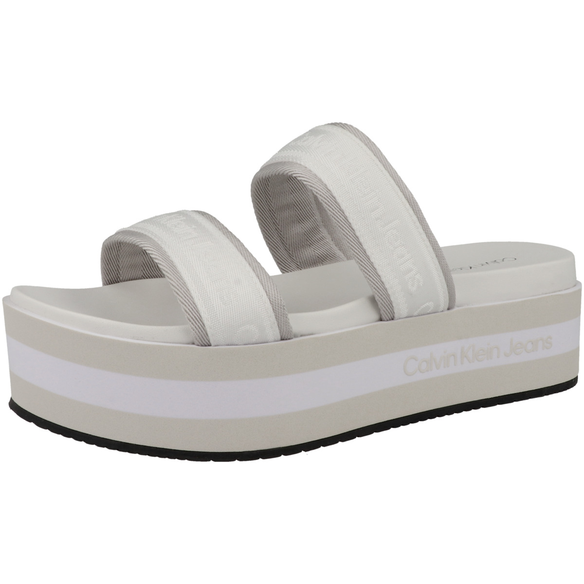 Calvin Klein Jeans Flatform Sandal Twostrap Sandale weiss