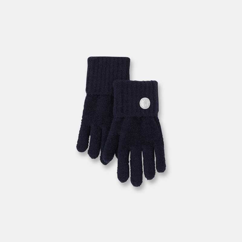 Gants en tricot hyper stretch bleu fille