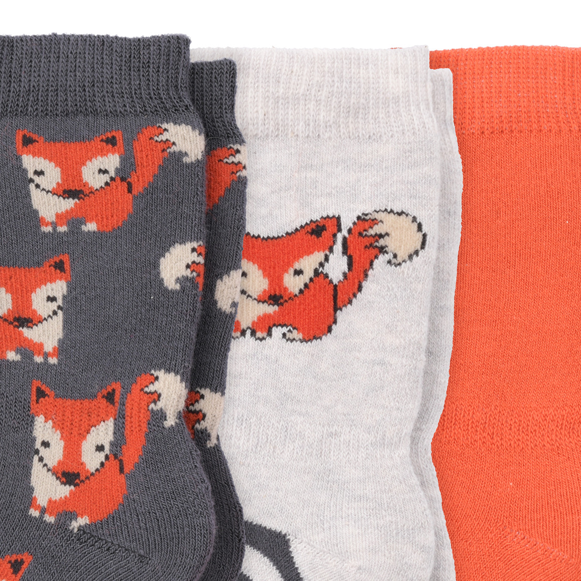 3 Paar Baby Socken mit Fuchs-Motiv