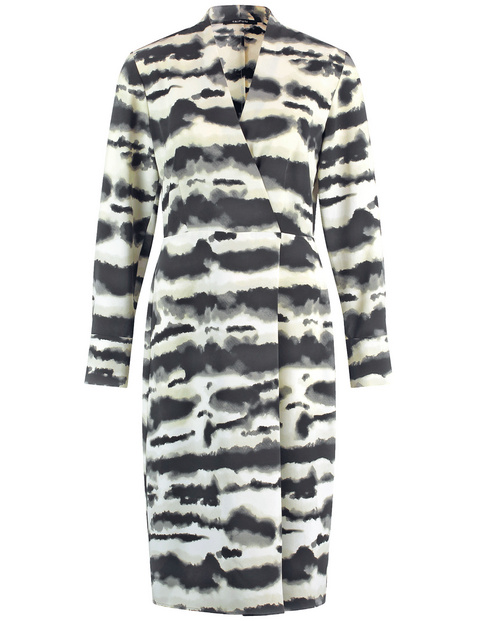 Kniebedeckendes Wickelkleid