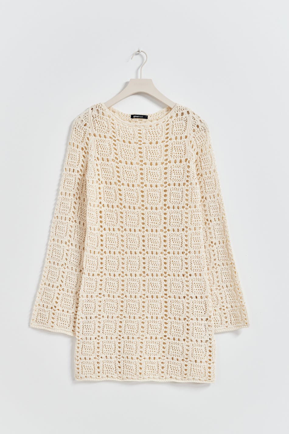 Open work knitted dress